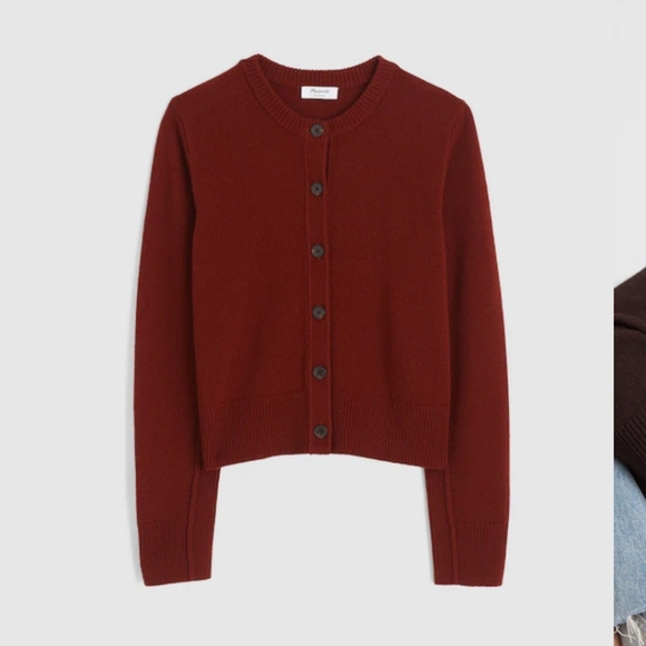 Madewell Sweaters - Madewell Cashmere Button-Front Cardigan Sweater NS663 Size L Rust NWT